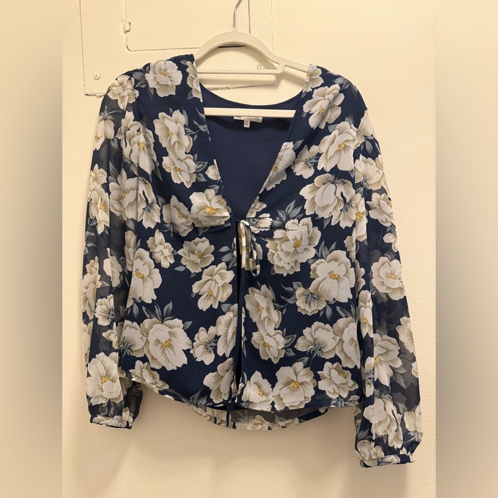By the Way - navy floral top